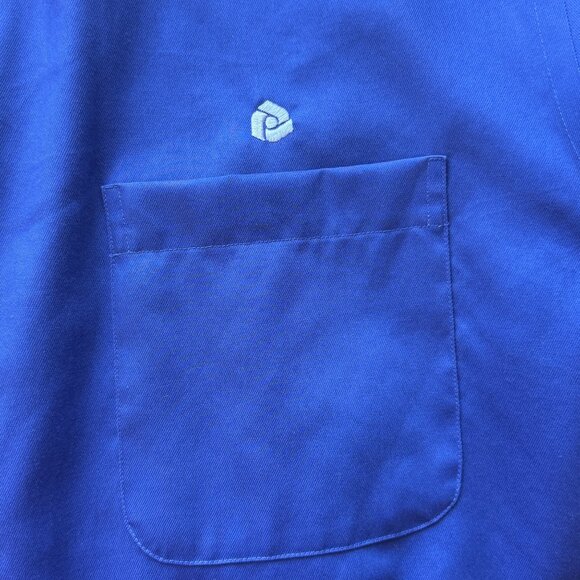 Lands End Blue Short Sleeve Button-Down Shirt Mens XL Regular Fit 100% Cotton - Picture 4 of 8